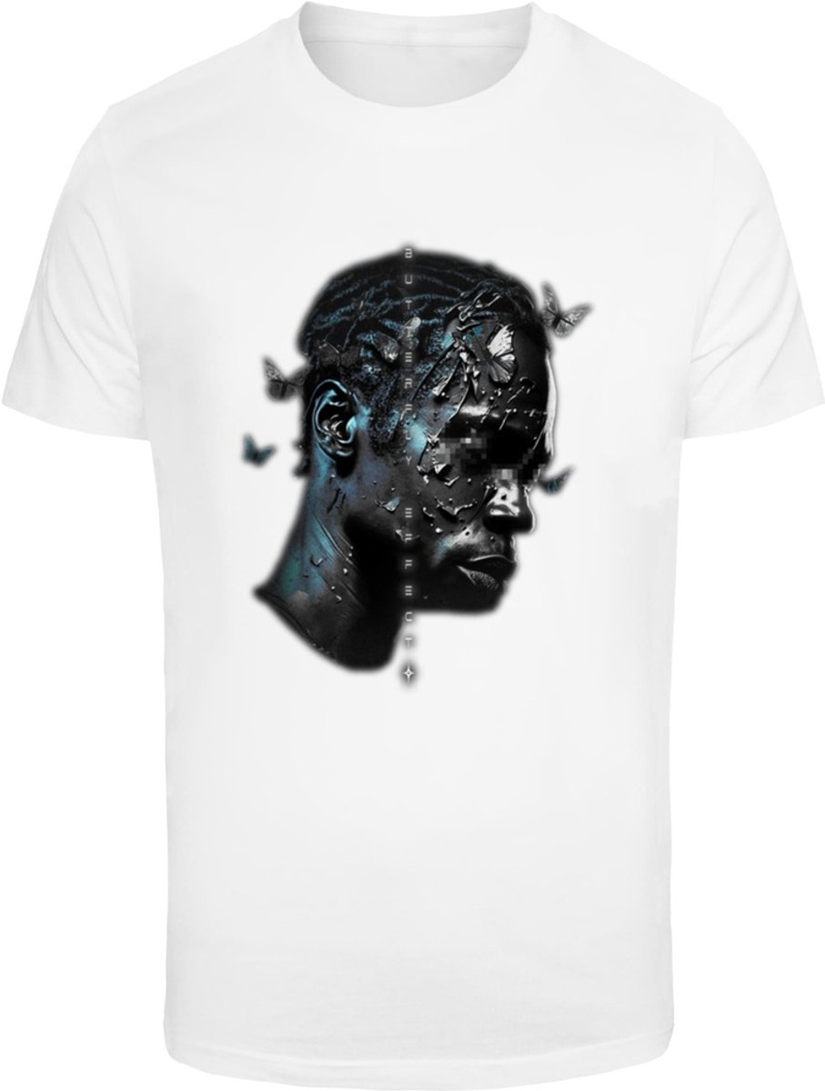 Mister Tee Butterfly Effect Heren Tshirt L Wit