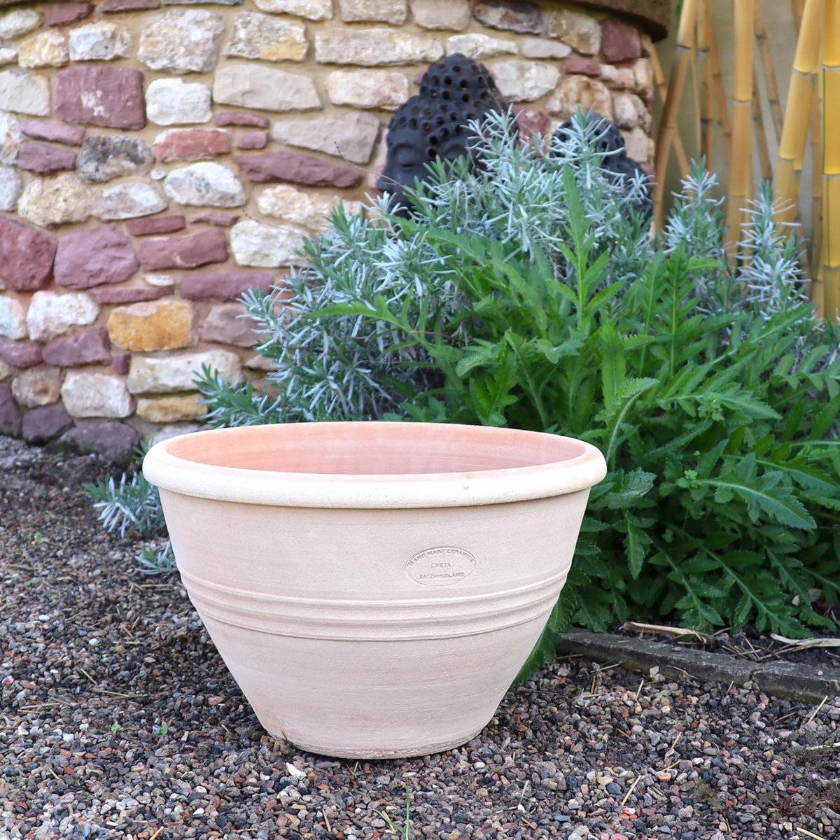 Handgemaakte Terracotta Bloempot Rond 40 cm - Vorstbestendig voor Binnen en Buiten