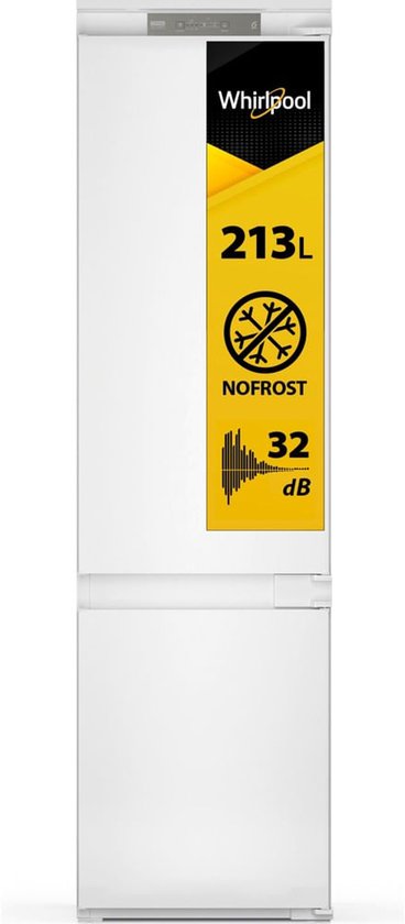 Whirlpool WHC20T352 Inbouw Koel-vriescombinatie 280L NoFrost Fresh Box+ 6th Sense E-klasse 193,5cm hoog
