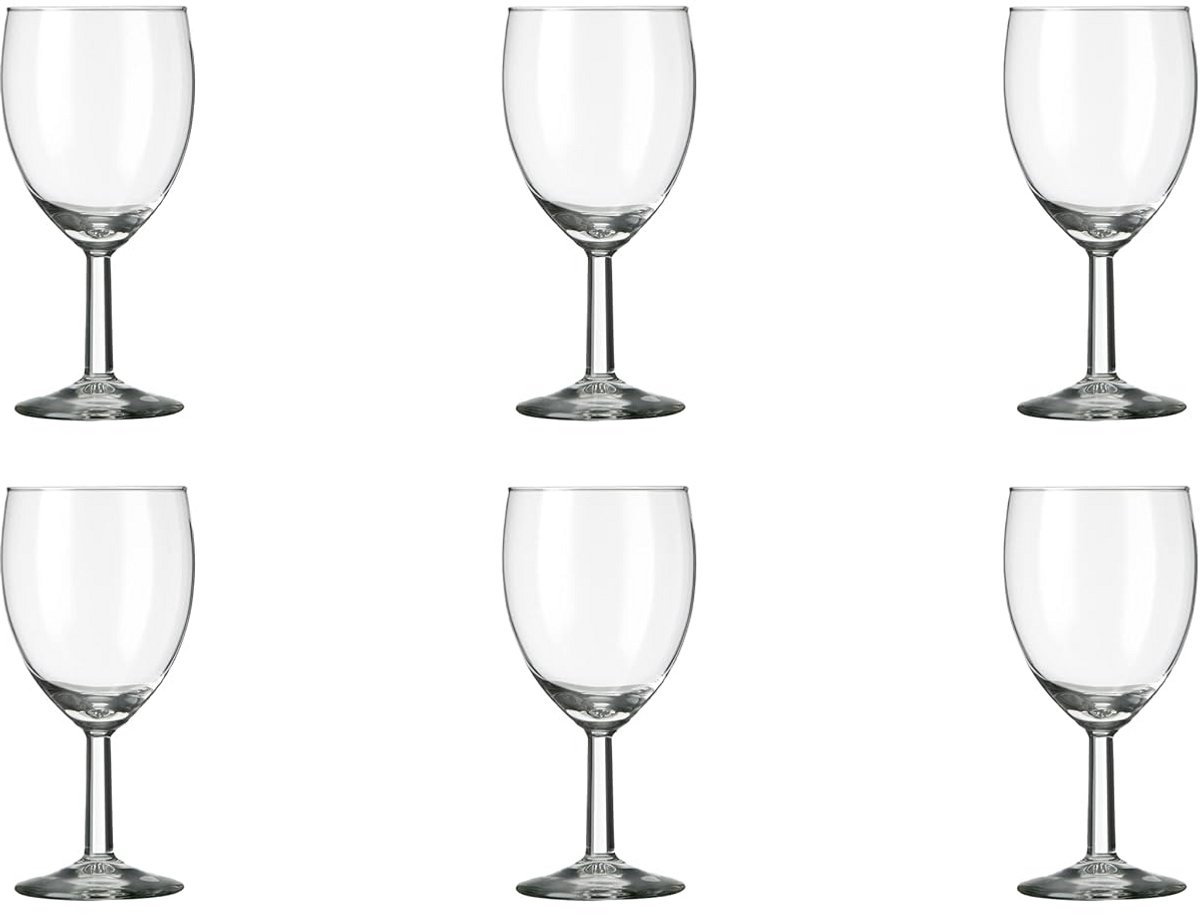 Set van 6 Kristalheldere Wijnglazen 290 ml - Klassiek Ontwerp