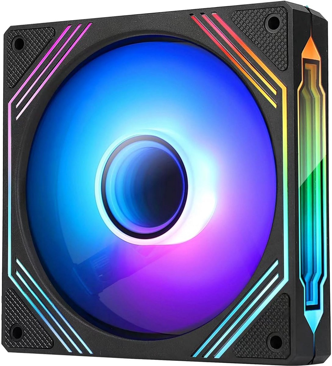 140mm PC Ventilator Zwart - Instelbare RGB Verlichting (3PIN ARGB & 4PIN PWM)