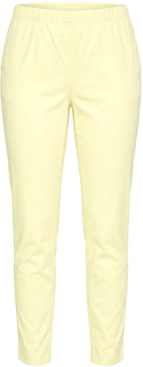 MIAMODA - Dames - Jegging slim fit stretchdenim elastische tailleband - Citroengeel - Maat 44