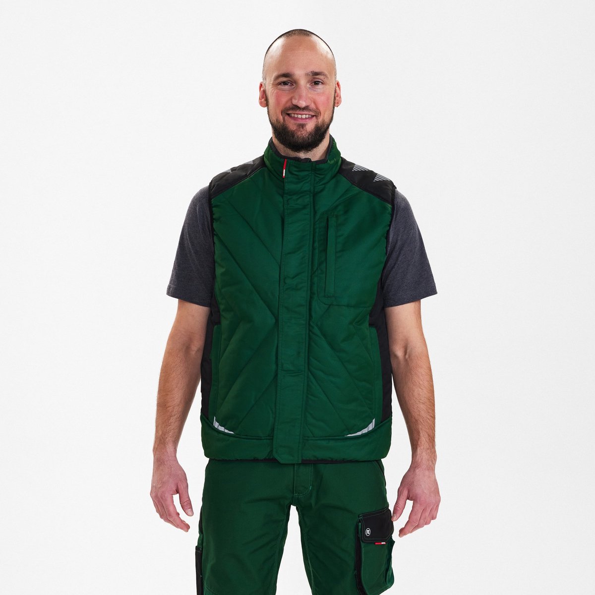 Engel Galaxy gewatteerd bodywarmer 5850-193 - Green / Black - 3XL