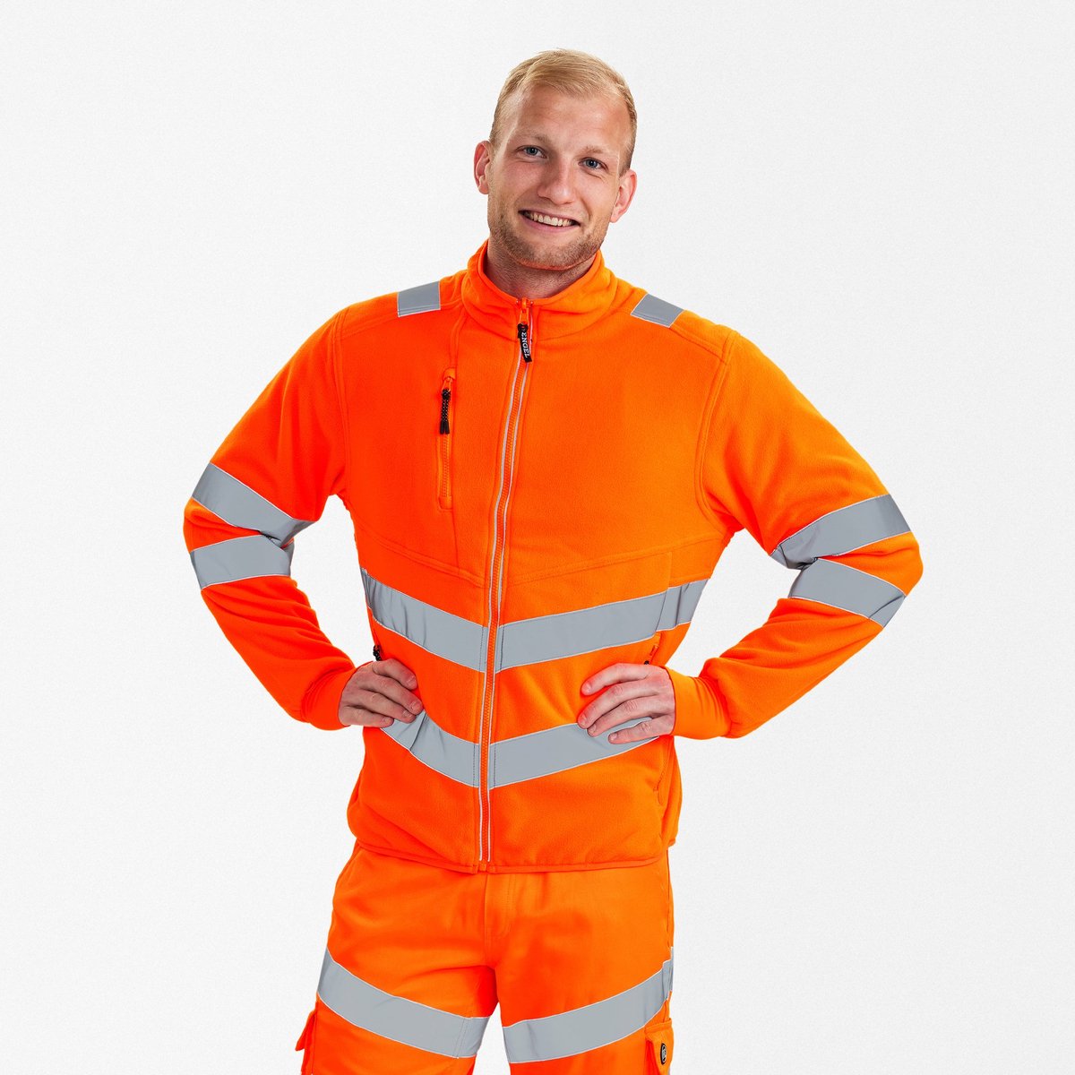 Engel Safety fleece jack 1192-236 Hi-vis Oranje