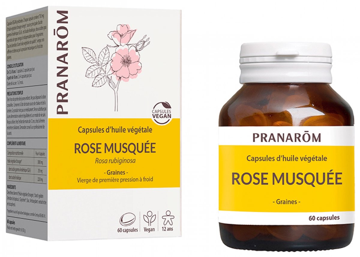 Pranarom - Rozenbottel Plantaardige Olie Capsules - 60 capsules