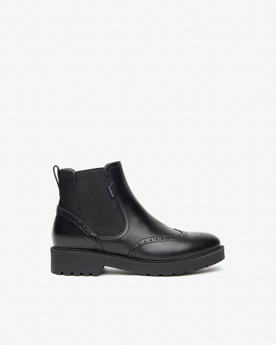 Dames Chelsea Boots Zwart Leer - Elastische Instap & Comfortabele Pasvorm