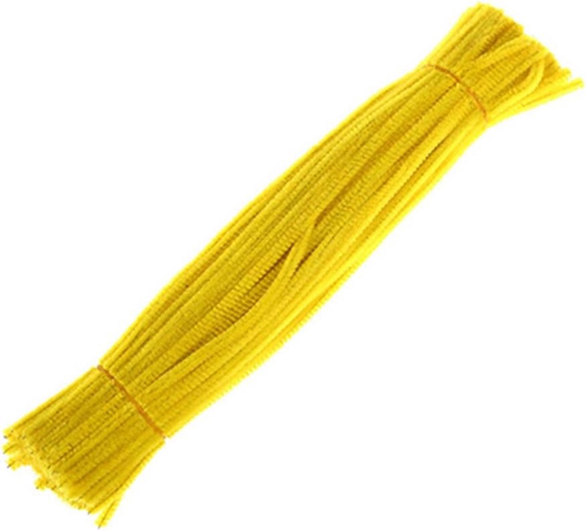 100 Stuks Gekleurde Chenilledraad Pijpenragers - Buigbare Knutseldraad 6mm x 30cm