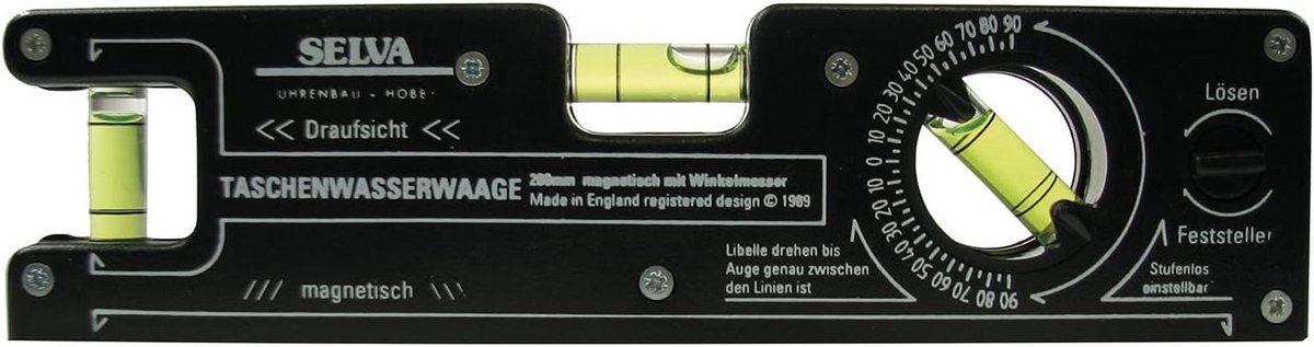 Waterpas met magnetische rand voor metaalbewerking