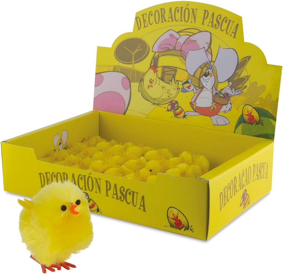 36 Stuks Mini Gele Paaskuikentjes - Kleine Pluche Kuikens voor Paasdecoratie en Traktaties