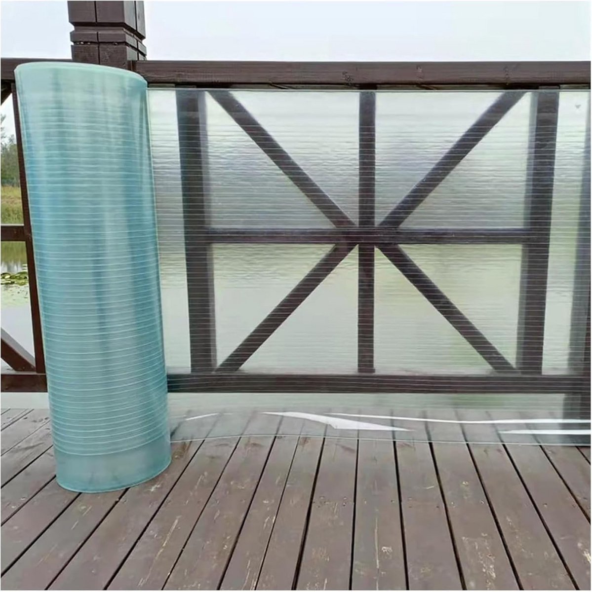 Stevige Polycarbonaat Dakplaat 0.8mm Glasvezel Massief UV-Bestendig voor Kassen en Carports