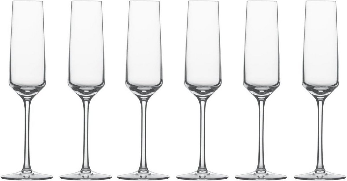 Luxe Champagneglazen Set van 6 - Kristalglas - 210ml Inhoud