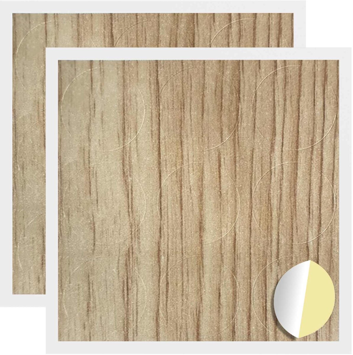 vidaXL - Zelfklevende - schroefcover - 2 - pcs - Artisan - Eiken - Ø - 20 - x - 0,5 - mm