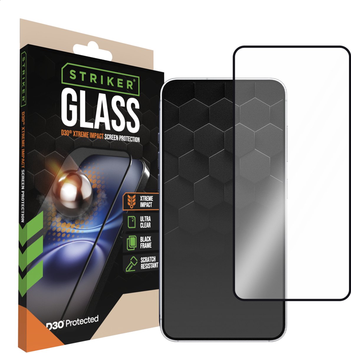 Striker Screenprotector geschikt voor Samsung Galaxy A57 Glazen | Striker Xtreme Impact Screenprotector - Case Friendly