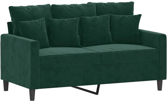 vidaXL - 3 pièces - Ensemble de salon - avec - coussins - velours - vert foncé