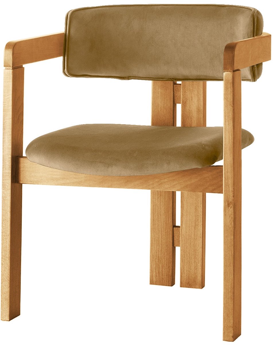 Skye Decor , Stoel, CO - 036, Hout, Eiken & Licht taupe, 58 x 49 x 76 cm