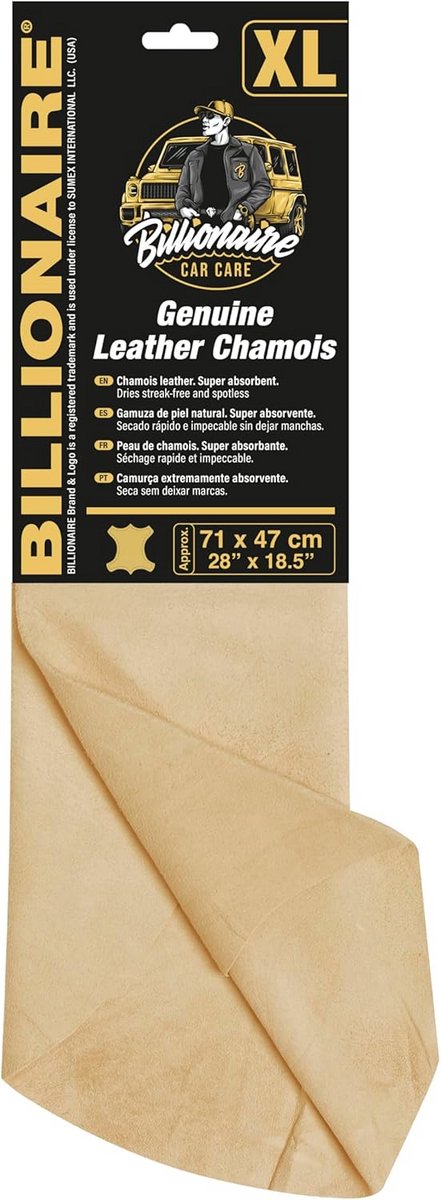Extra Grote en Super Absorberende Chamois Leerdoek voor Auto en Thuis
