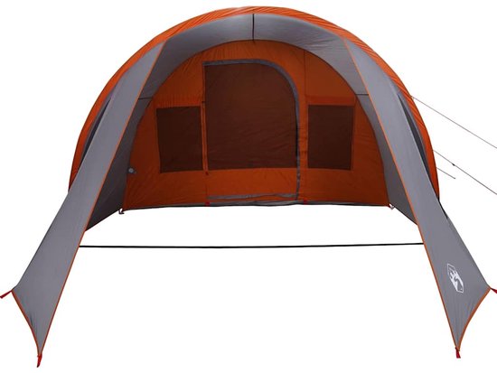 vidaXL - Tunneltent - voor - 4 - Personen - Grijs - en - Oranje - 778 - x - 356 - x - 210 - cm van Merkloos — afbeelding 5