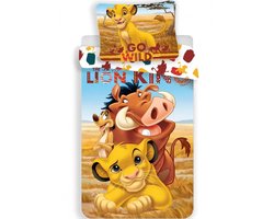 The Lion King peuterdekbedovertrek Timon en Pumba - 100 x 135 cm - Katoen