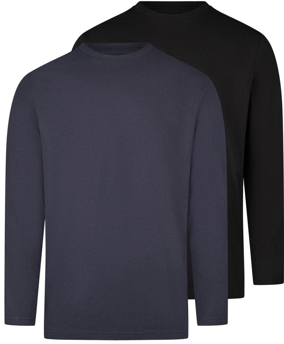 RAGMAN Heren longsleeve 2 pack Basic