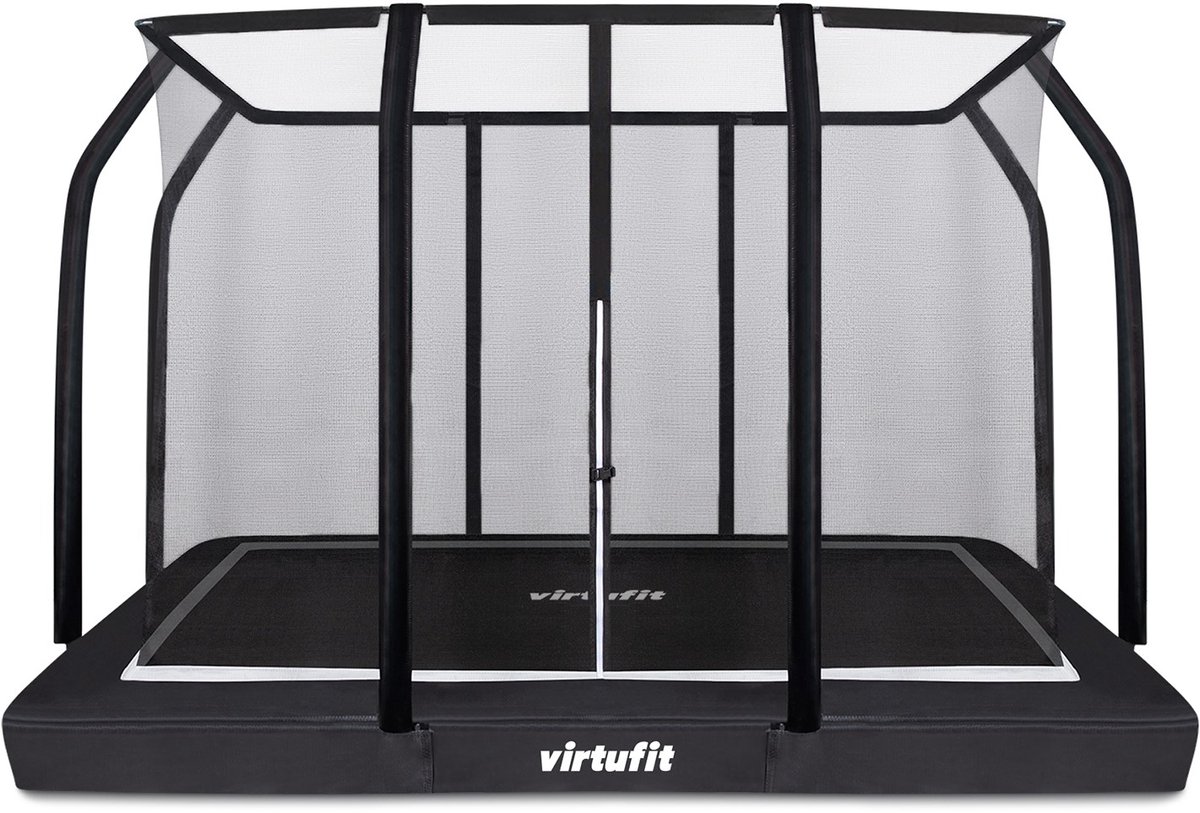 Bol.com VirtuFit Inground / Inbouw Trampoline met Veiligheidsnet - 213 x 305 cm - Incl. Beschermrand - Extra Veilig - Water- en ... aanbieding