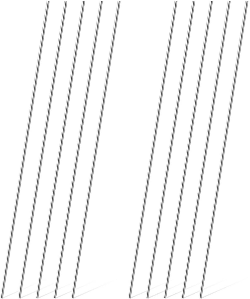 10x Metalen Staven RVS 3mm Doorsnede en 30cm Lang voor Diverse Toepassingen