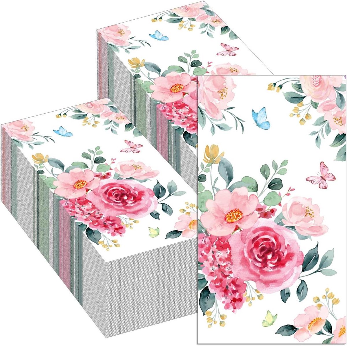 Roze servetten voor bruiloft - Pak van 20 stuks - Feest tafeldecoratie