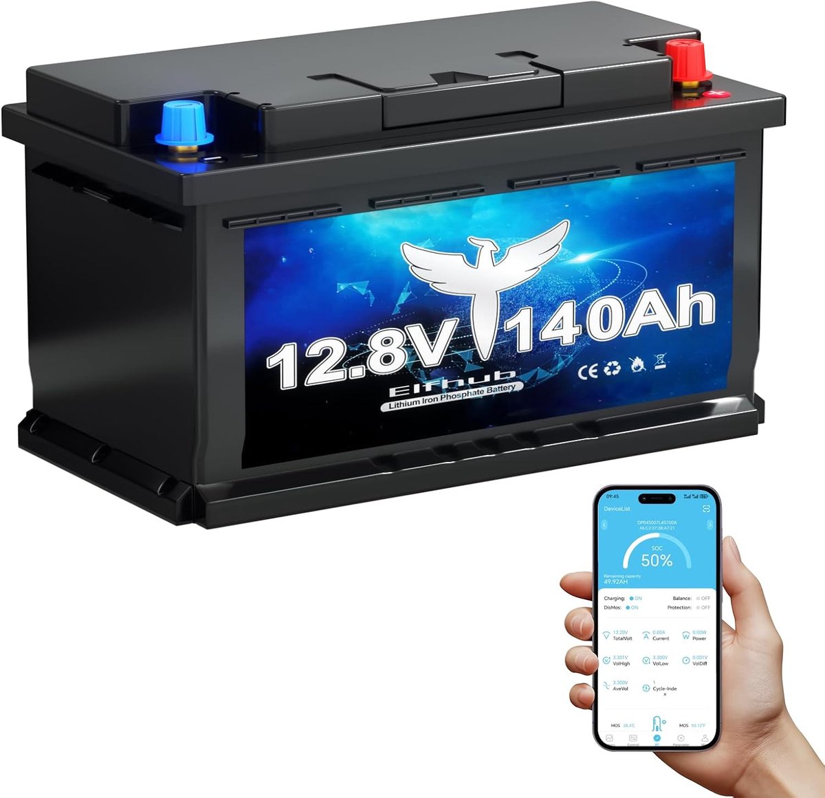Lithium Accu - 12V Batterij - Camper Energie - Smart BMS Bescherming - 1792 Wh