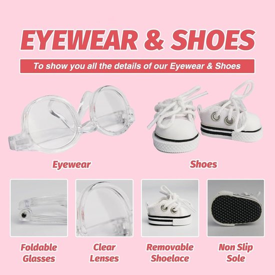 Poppenkleding Set - Handgemaakte Accessoires - Verkleden en Decoratie - Compleet Inclusief Schoenen - Voor Poppen 15-17cm — afbeelding 4