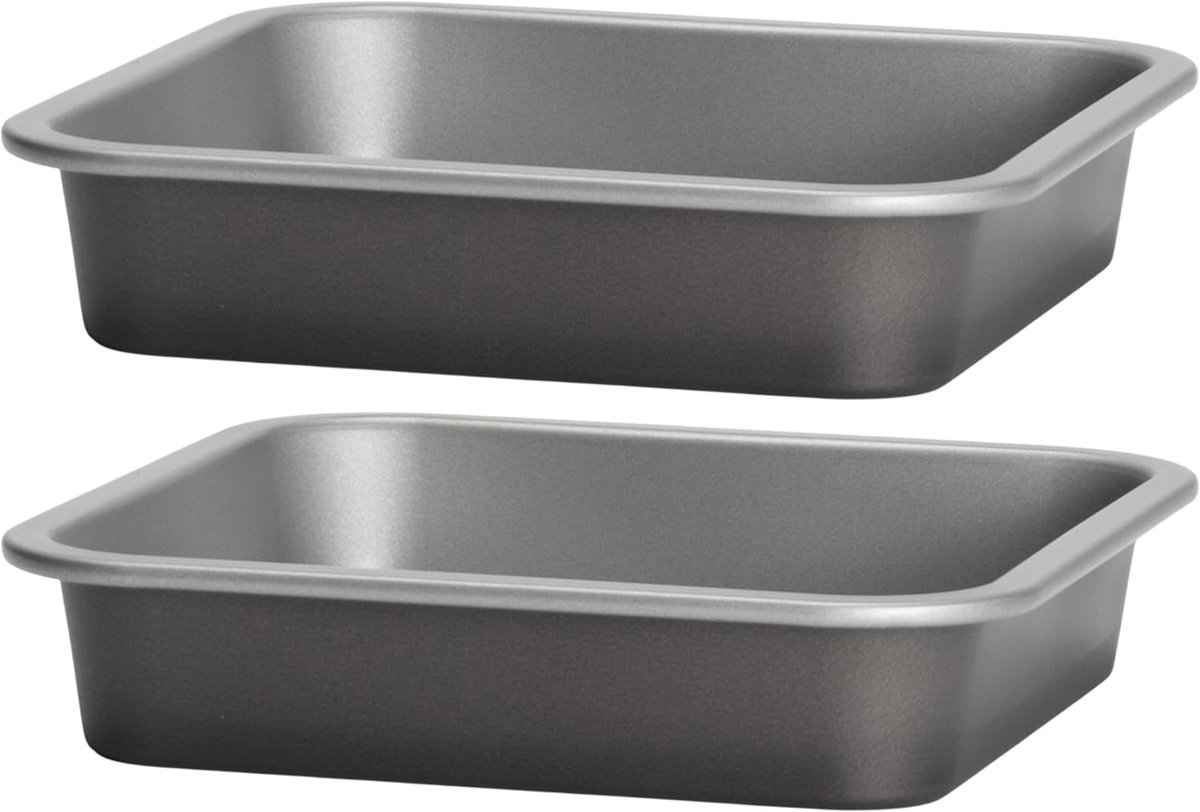 Vierkante Bakvorm - Airfryer Accessoires - Kleine Gebakjes Maken - Set van 2 Stuks
