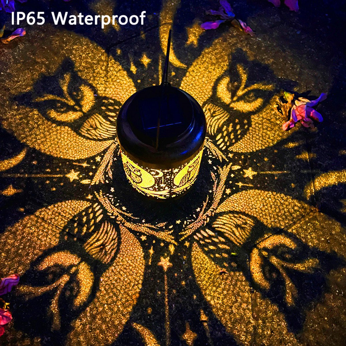 Metalen LED Sfeerverlichting voor Tuin, Patio, Portiek en Balkon Decoratie - Decoratieve lantaarns op zonne-energie - Model D olifant