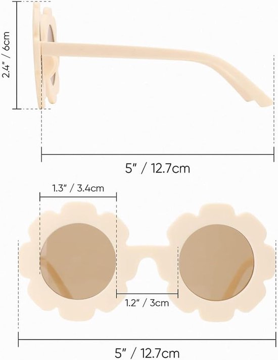 Kinder Zonnebrillen - Bloem Zonnebrillen - Buiten Spelen - Set van Drie - 120 x 54 x 115 mm van Kinder — afbeelding 3