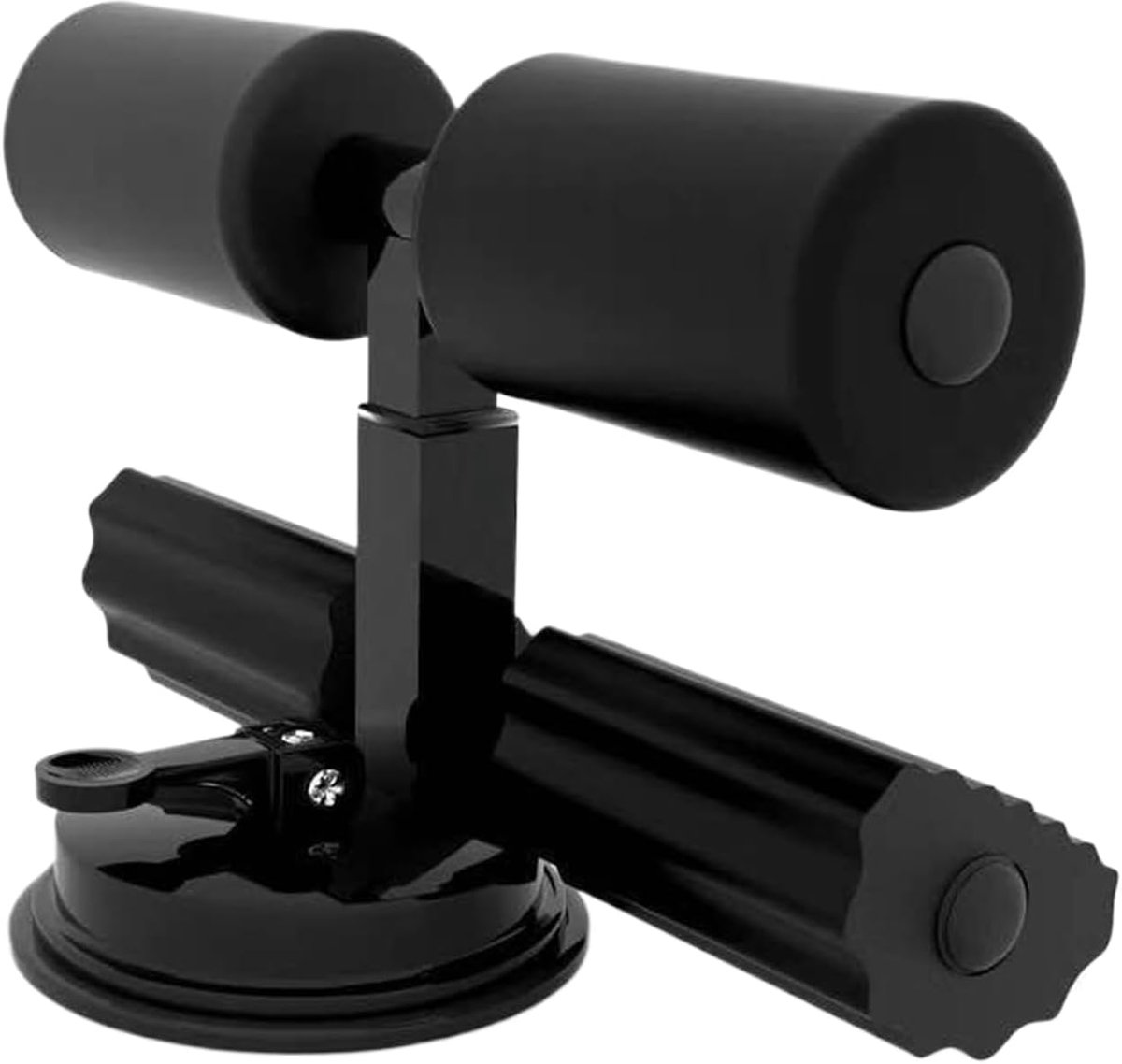 Voethouder voor Oefeningen - Trainingsapparaat Buik - Thuis Trainen - Sterke Zuignap Basis - 26 x 16 cm - Zwart