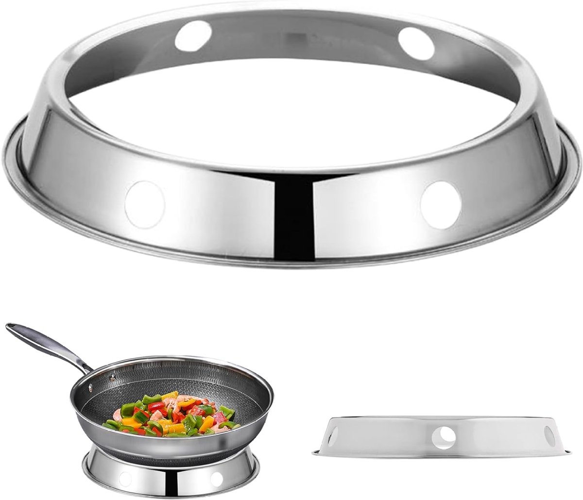Wok Ring - Roestvrij Staal - Stabiel Koken - Warmte Isolatie - 28 cm Diameter