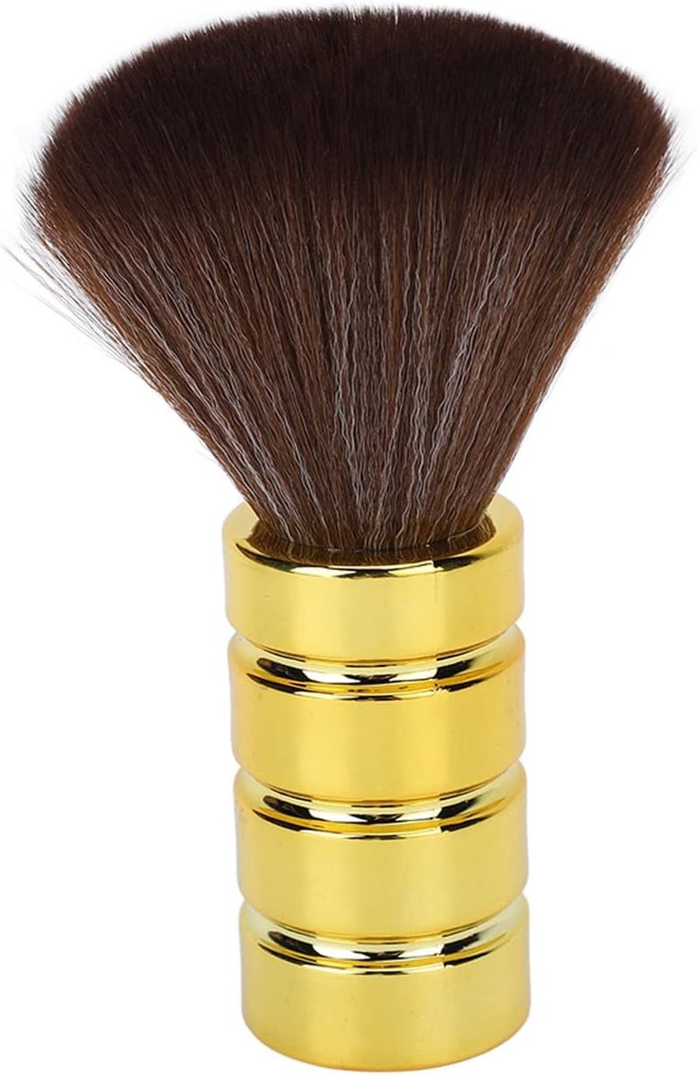 Nekborstel Kapper - Halsstofborstel Zacht - Haar Verwijderen - Galvaniseerproces Handvat - 4.5 x 15 cm - Goud