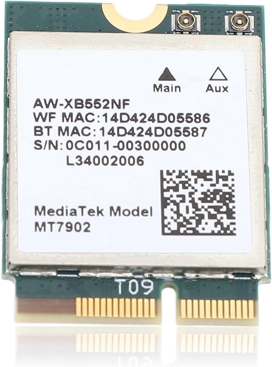 Draadloze Netwerkkaart - WiFi 6E Adapter - Snelle Internetverbinding - Tri-Band 6 GHz - M.2 Interface
