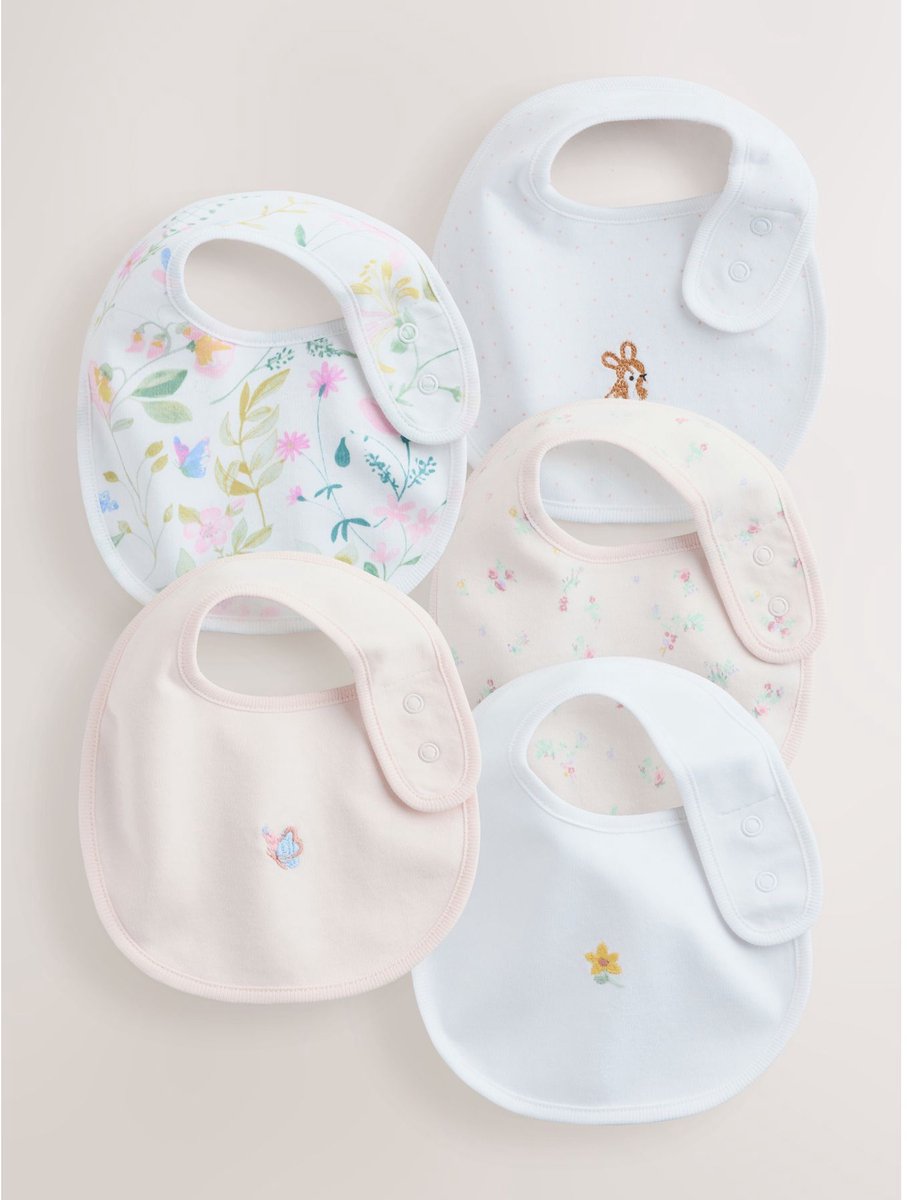 Next - Meisjes - Verpakking met 5 babyslabbetjes - Wit