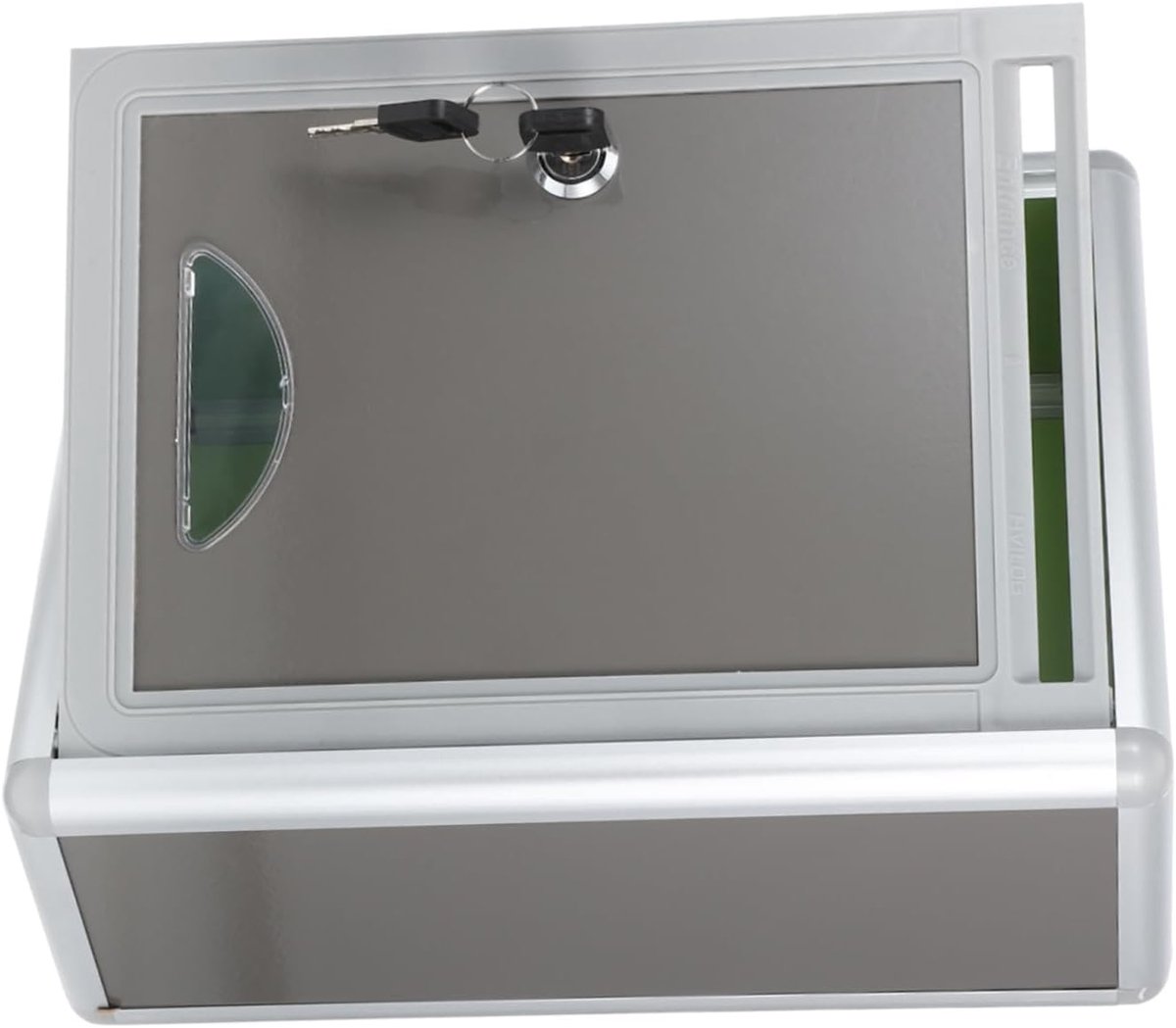 Wandbrievenbus met slot - Suggestiebrievenbus brievenbus - Veilig post ontvangen - Lichtgewicht aluminium - 285x215x105cm - Grijs