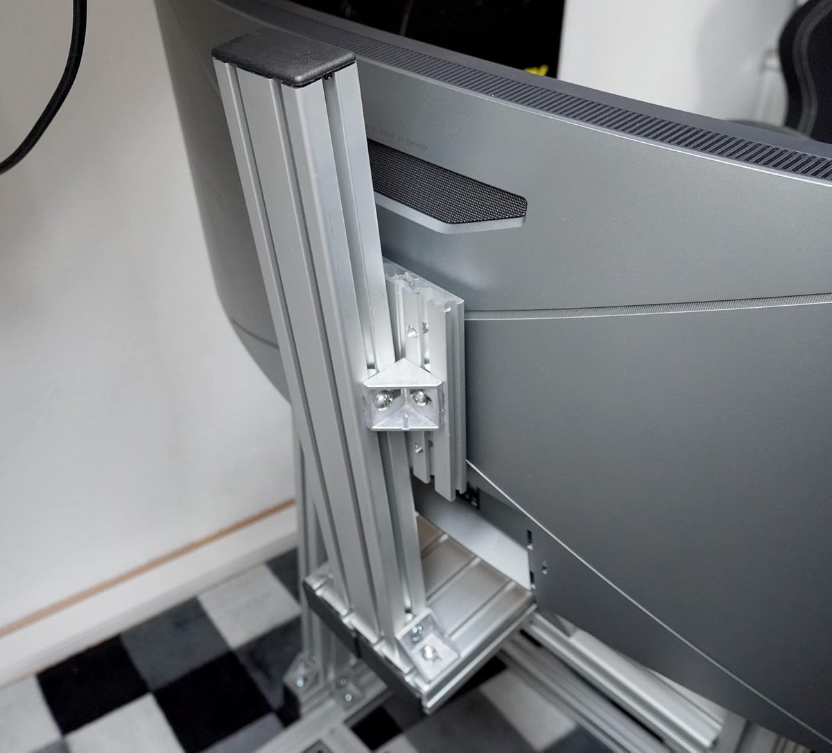 Monitor Mount - Monitorhouder - Sim Racing - VESA 100 Compatibel - 500mm Profiel - Zilver