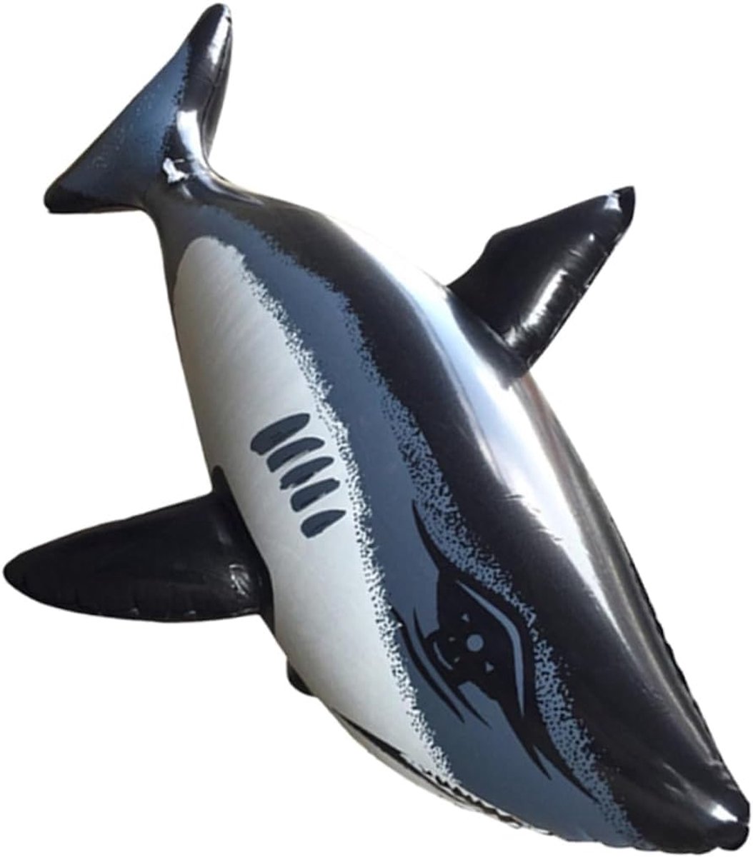 Opblaasbare Haai - Zwembad Speelgoed - Waterpret - Duurzaam PVC Materiaal - 80x35x30cm - Zwart