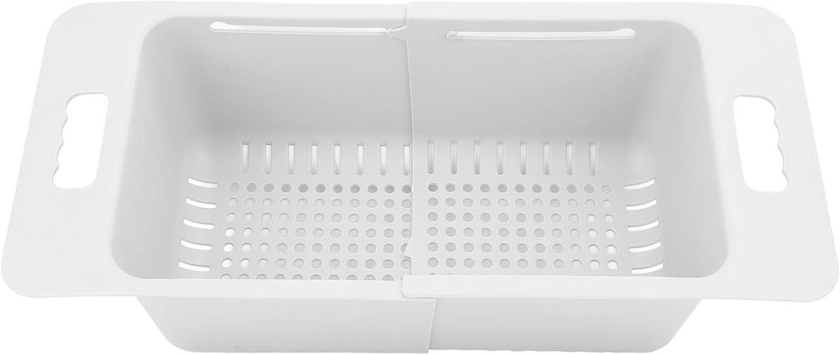 Diepvriesmand Opbergorganizer - Vriesmand Lade - Keuken Organiseren - Uittrekbaar Ontwerp - 40-52 cm Verstelbaar - Wit