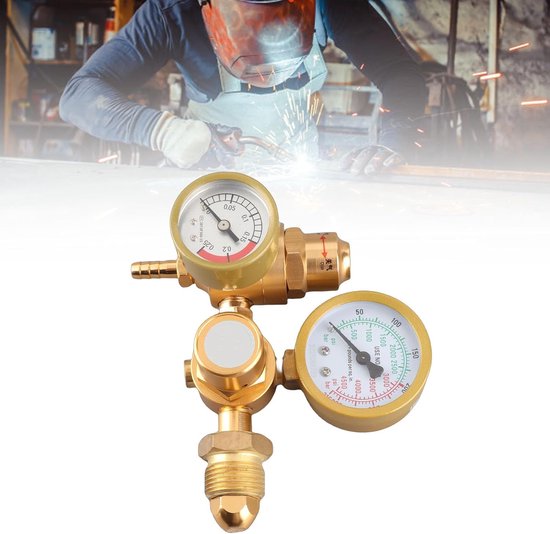 Gaslasregelaar - Argon CO2 meter - TIG MIG lassen - Hoge precisie - Dubbele meter — afbeelding 2
