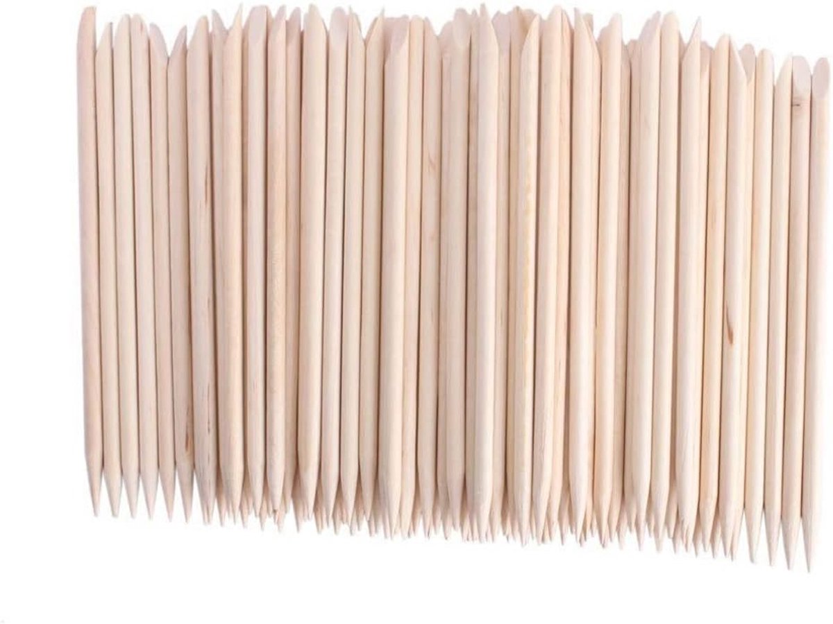 Nagel Hout Sticks - Manicure Tools - Nagelverzorging Thuis - Praktisch Ontwerp - 100 Stuks