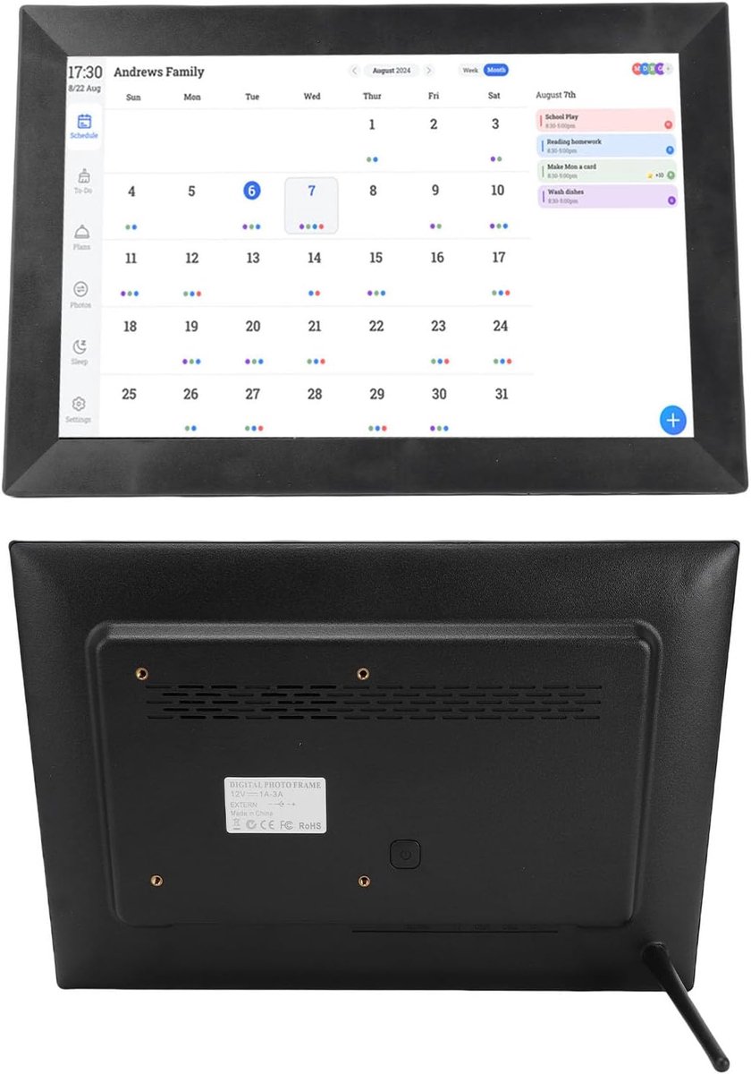 Digitale Kalender - Gezinsplanner Touchscreen - Schema Beheer - Full HD Interactief - 133 Inch
