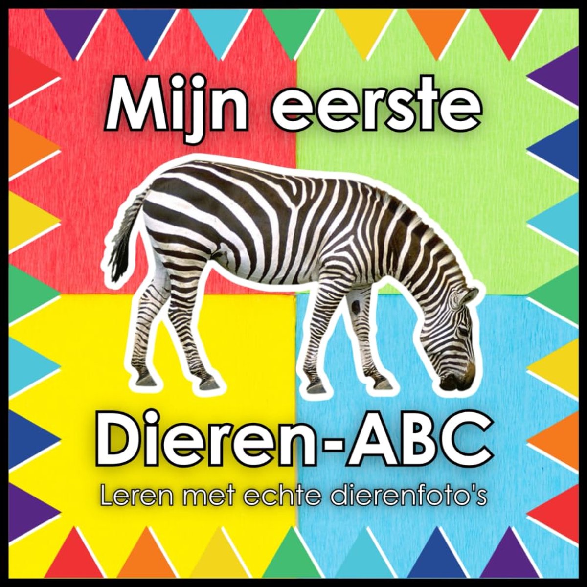 Dieren ABC Boek - Peuter Leerboek - Alfabet Leren - Echte Dierenfoto's - 21.5x21.5cm