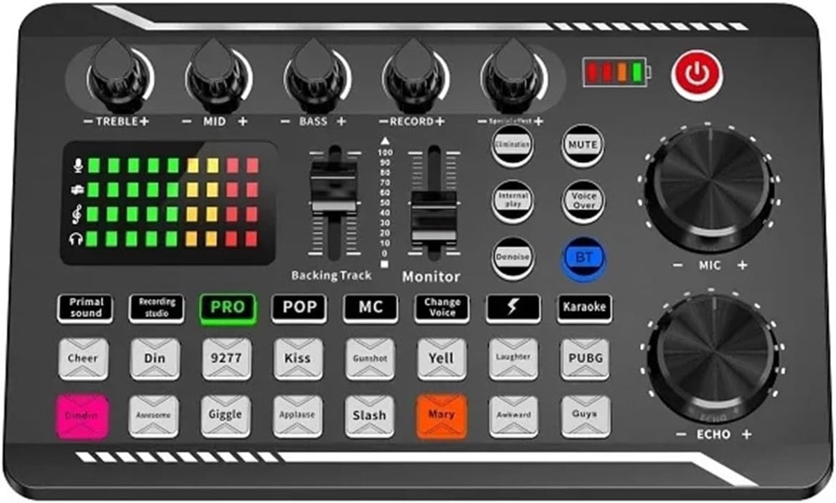 Audio Interface - Geluidskaart Mixer - Muziek Productie - DJ Effecten - 800 g - Eén Kleur