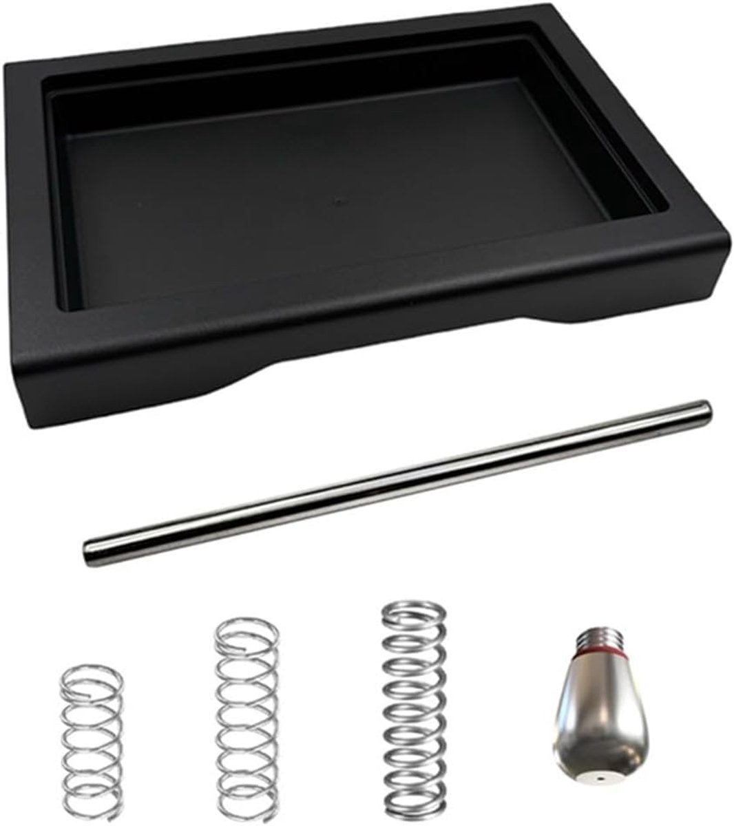 Lage Lekbak - Ruimtebesparend Accessoire - Espresso Brouwen - Dun Roestvrij Staal - Zwart