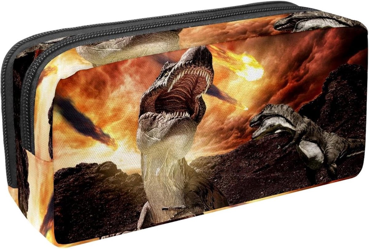 Pennentas Organizer - Etui Tas - School Kantoor - Twee Compartimenten - 21x10x6cm - Meerkleurig