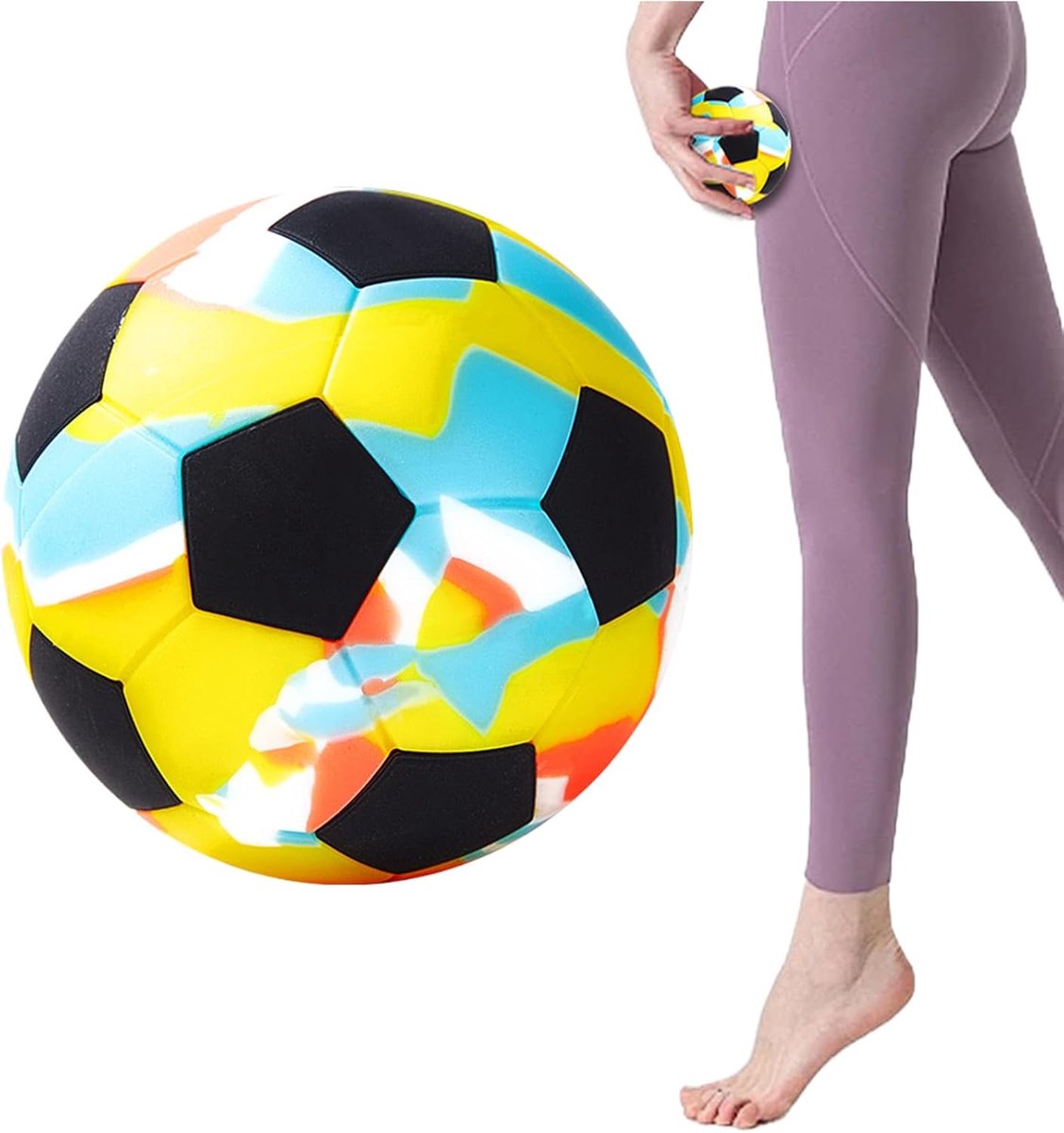 Massagebal - Fasciabal - Spierontspanning - Flexibel siliconen materiaal - 65 cm diameter - Blauw
