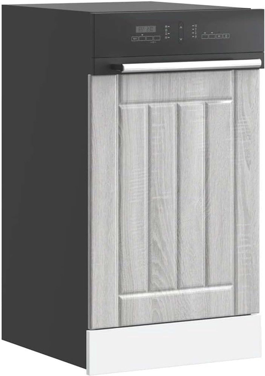 Vaatwasserpaneel - Keukenfront - Keukenopslag - Duurzaam houtmateriaal - 45 x 67 cm - Grijs Sonoma