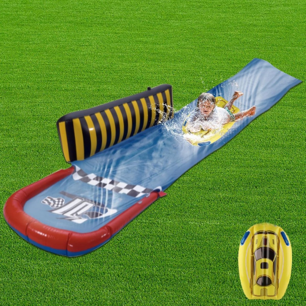 RONN® Buikschuifbaan - Waterbaan - Waterglijbaan - Races - 488cm x 85cm x 35cm; 1.7 kg